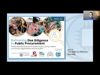 Due Diligence Series Webinar 4: The Right to Effective Remedy, April 2022